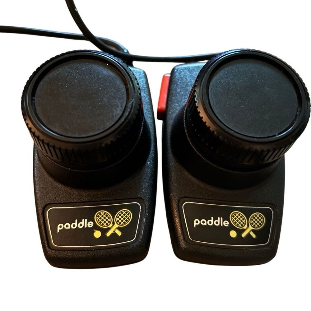 Vintage Atari 2600 Paddle Controllers CX30 Pong Pair - Untested / As-Is